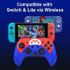 Controle Pro Joystick Compatível Com Nintendo Switch Mario Peddles Azul / Vermelho Sem Fio Bluetooth - Image 8